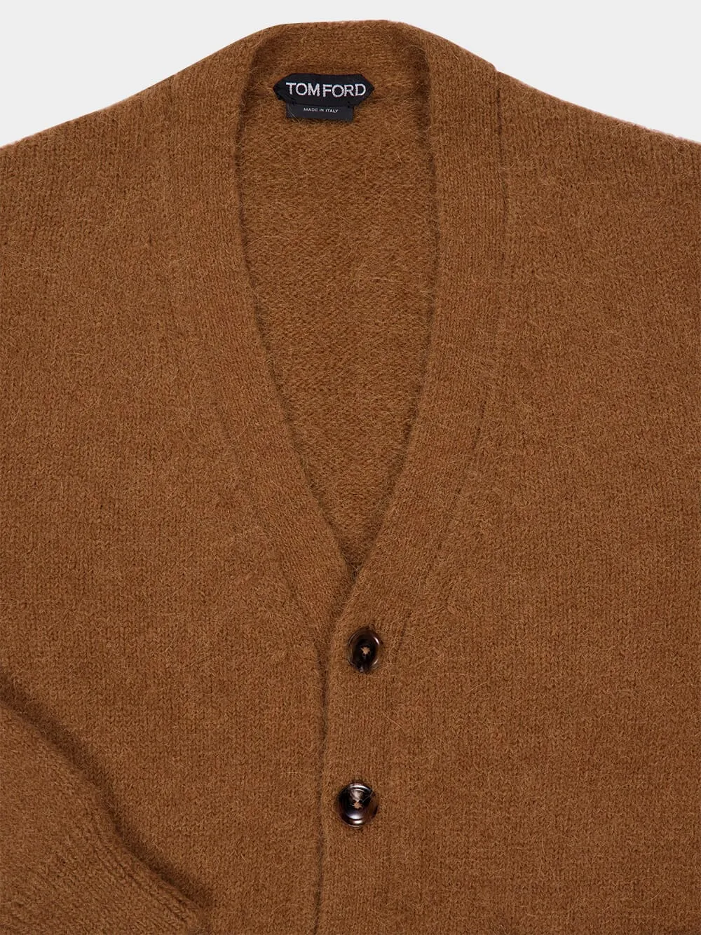 Toffee Brown Cardigan V-Neck Knit sold by Fashion Clinic product image thumbnail 5