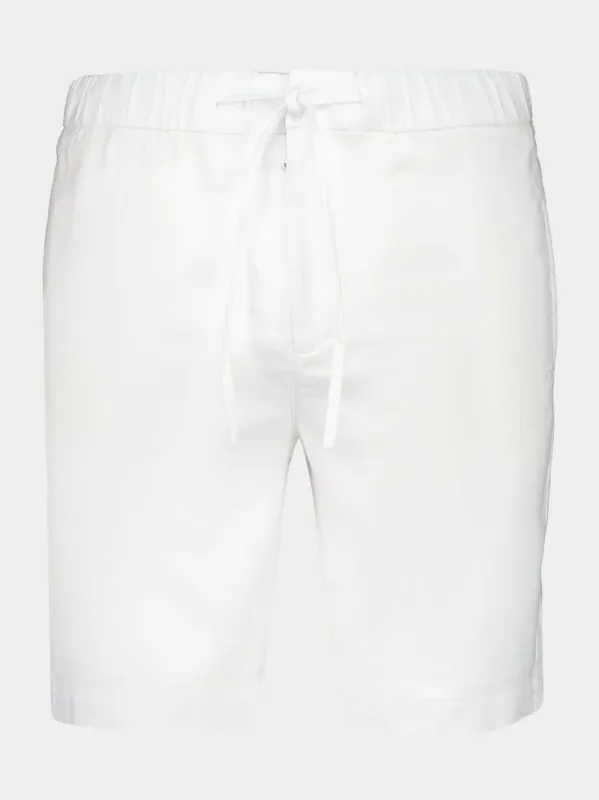 White Linen Felipe Shorts sold by Fashion Clinic