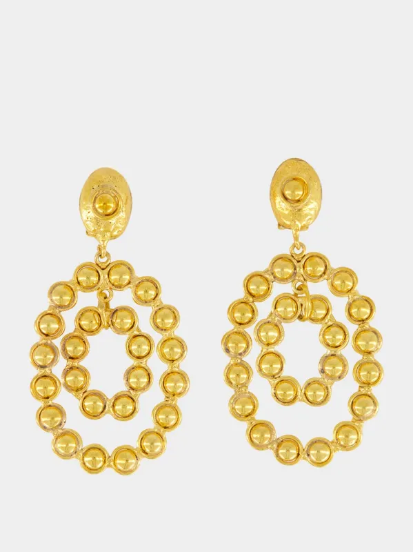 Gina Gold Oval Earrings sold by Fashion Clinic