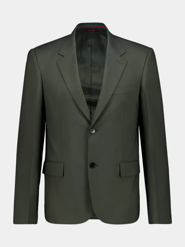 Dark Green Wool Suit sold by Fashion Clinic