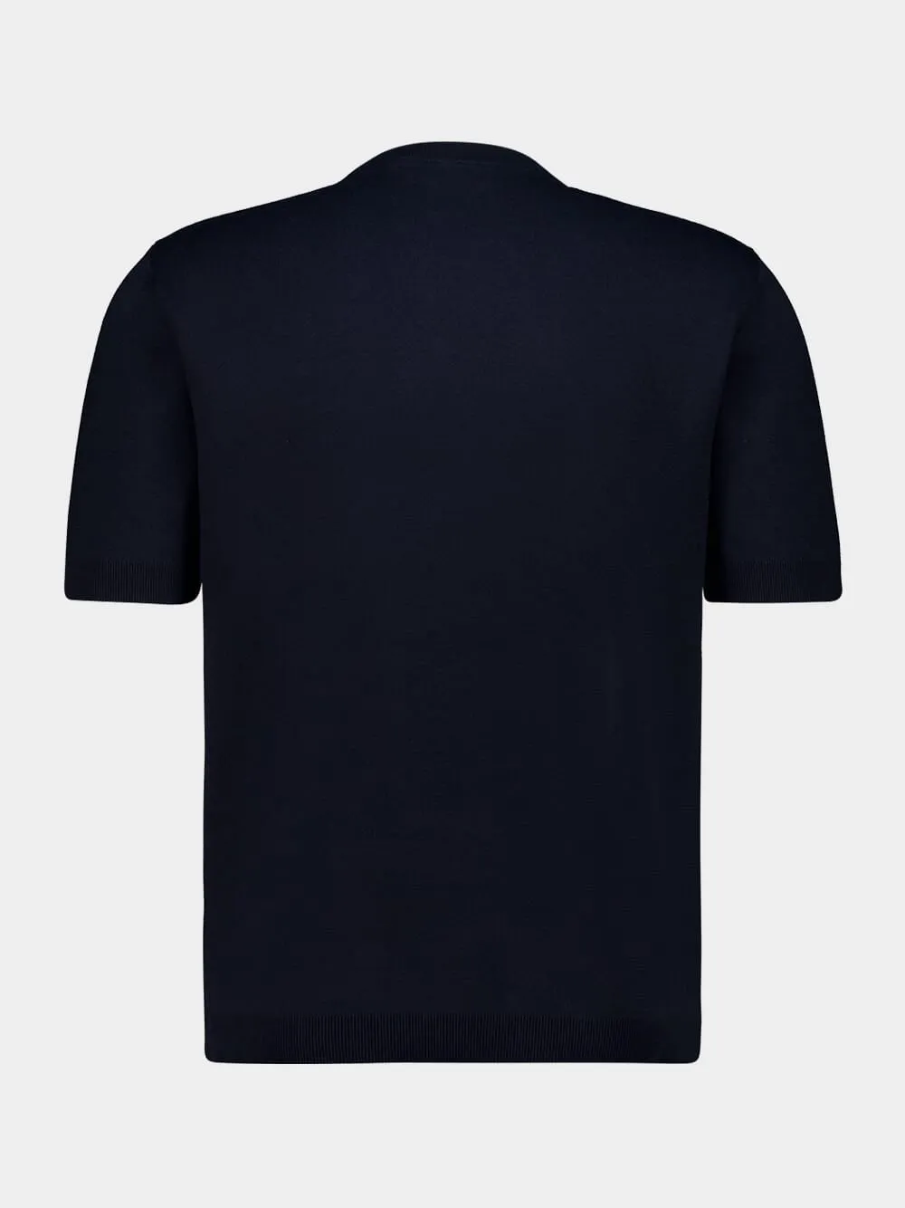 Dark Navy Cotton T-Shirt sold by Fashion Clinic product image thumbnail 2