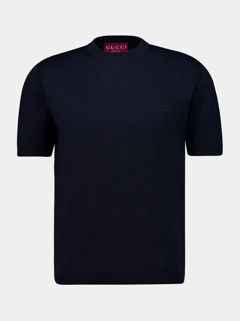 Dark Navy Cotton T-Shirt sold by Fashion Clinic