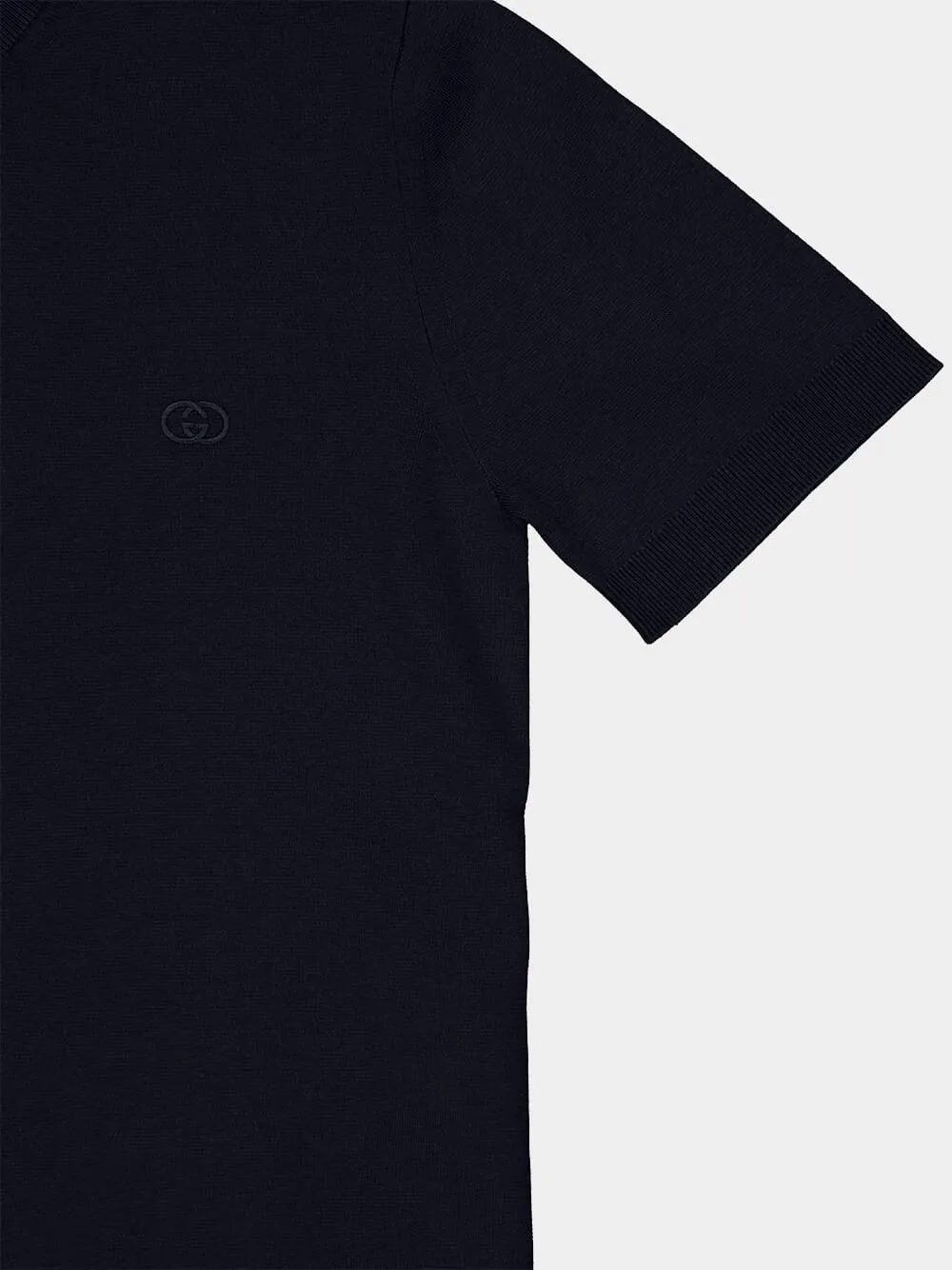 Dark Navy Cotton T-Shirt sold by Fashion Clinic product image thumbnail 4