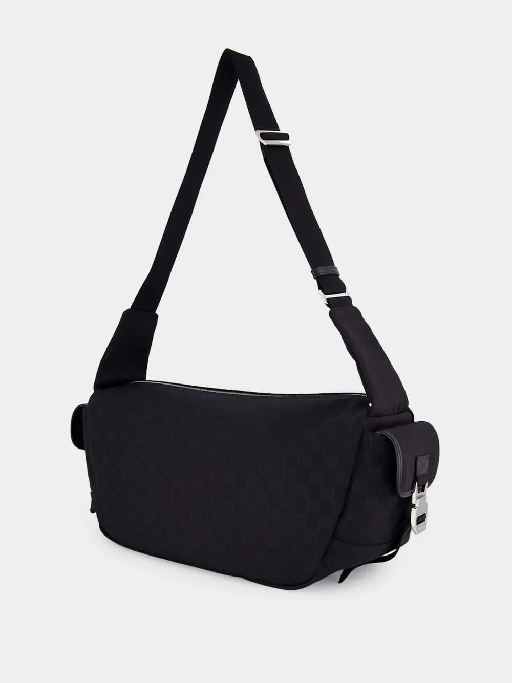 Black GG Canvas Large Crossbody Bag sold by Fashion Clinic product image thumbnail 4