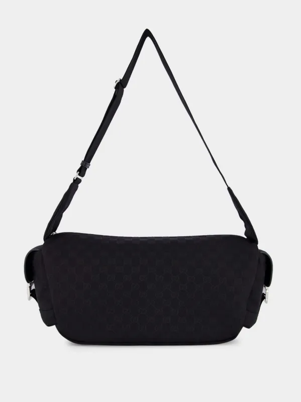 Black GG Canvas Large Crossbody Bag sold by Fashion Clinic