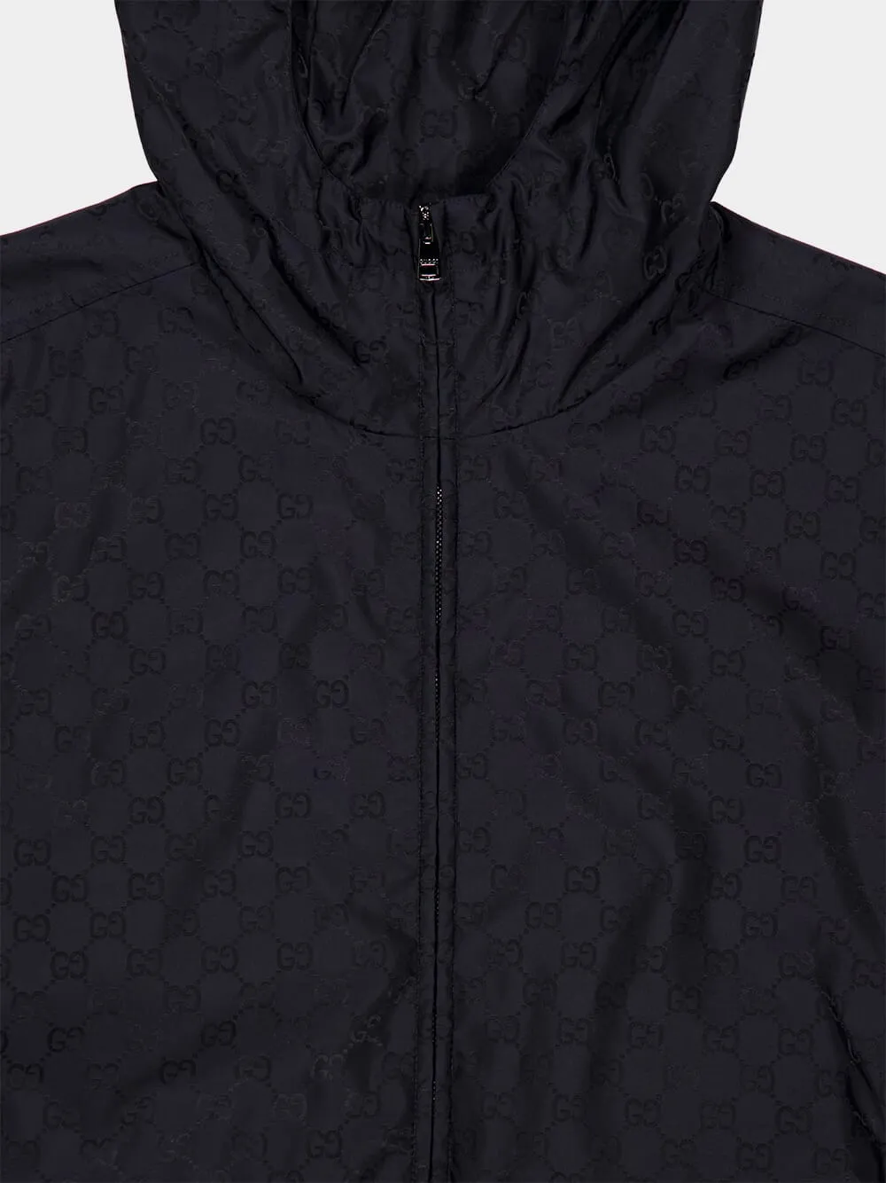 Ink Blue Nylon Bomber Jacket sold by Fashion Clinic product image thumbnail 3
