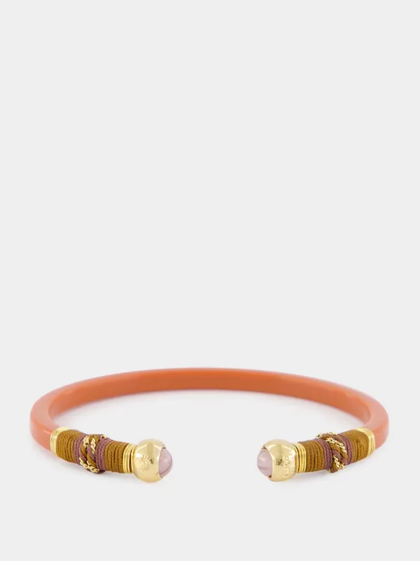 Rust Sari Open Bangle sold by Fashion Clinic
