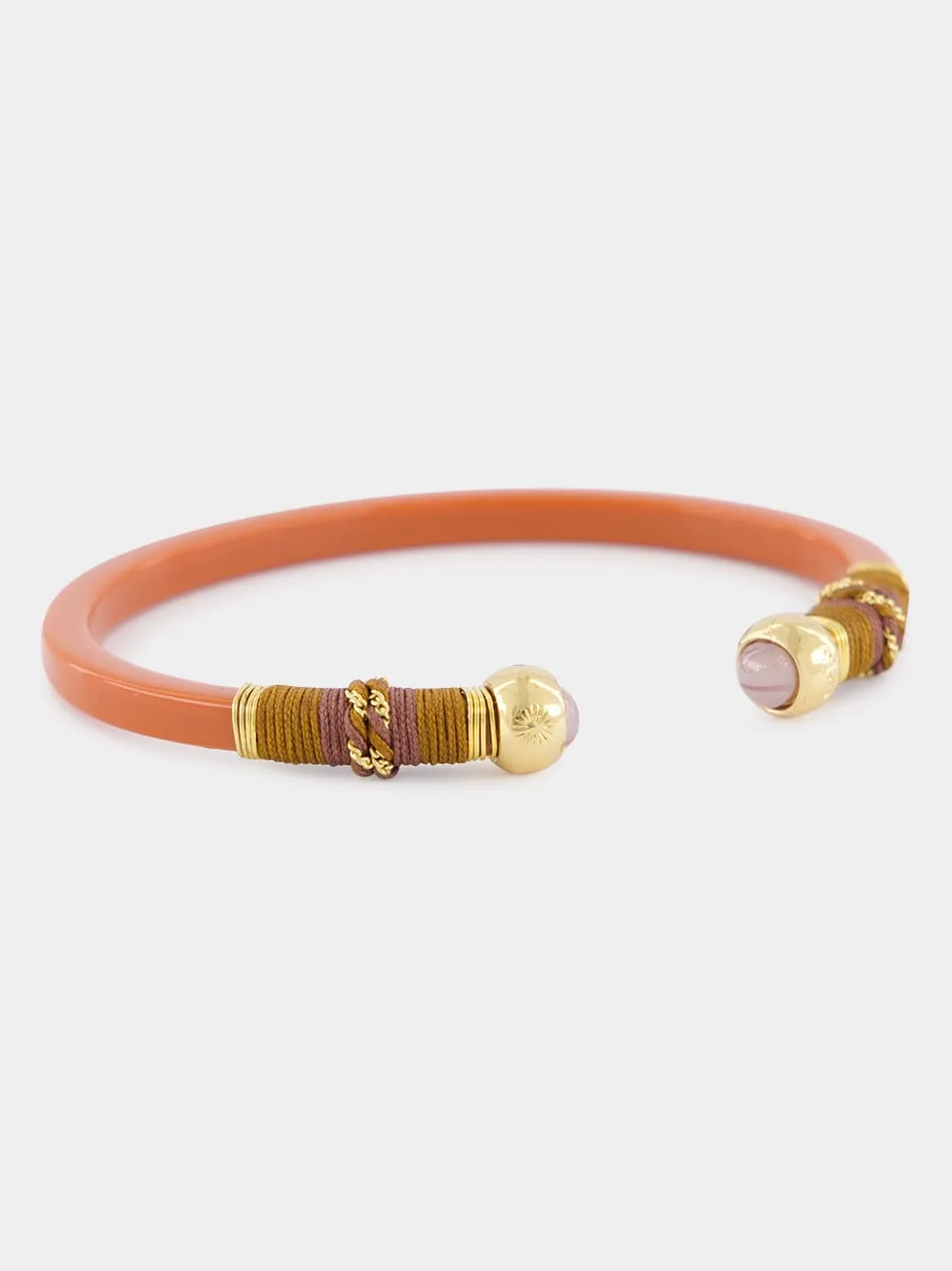 Rust Sari Open Bangle sold by Fashion Clinic product image thumbnail 3