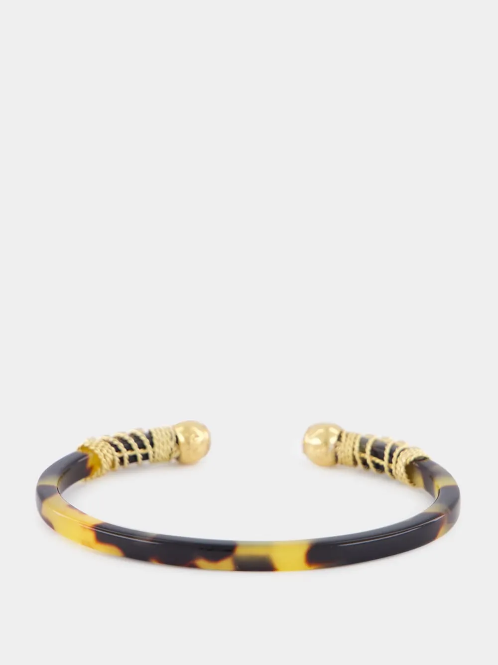 Brown Sari Gold-Plated Bracelet sold by Fashion Clinic product image thumbnail 2