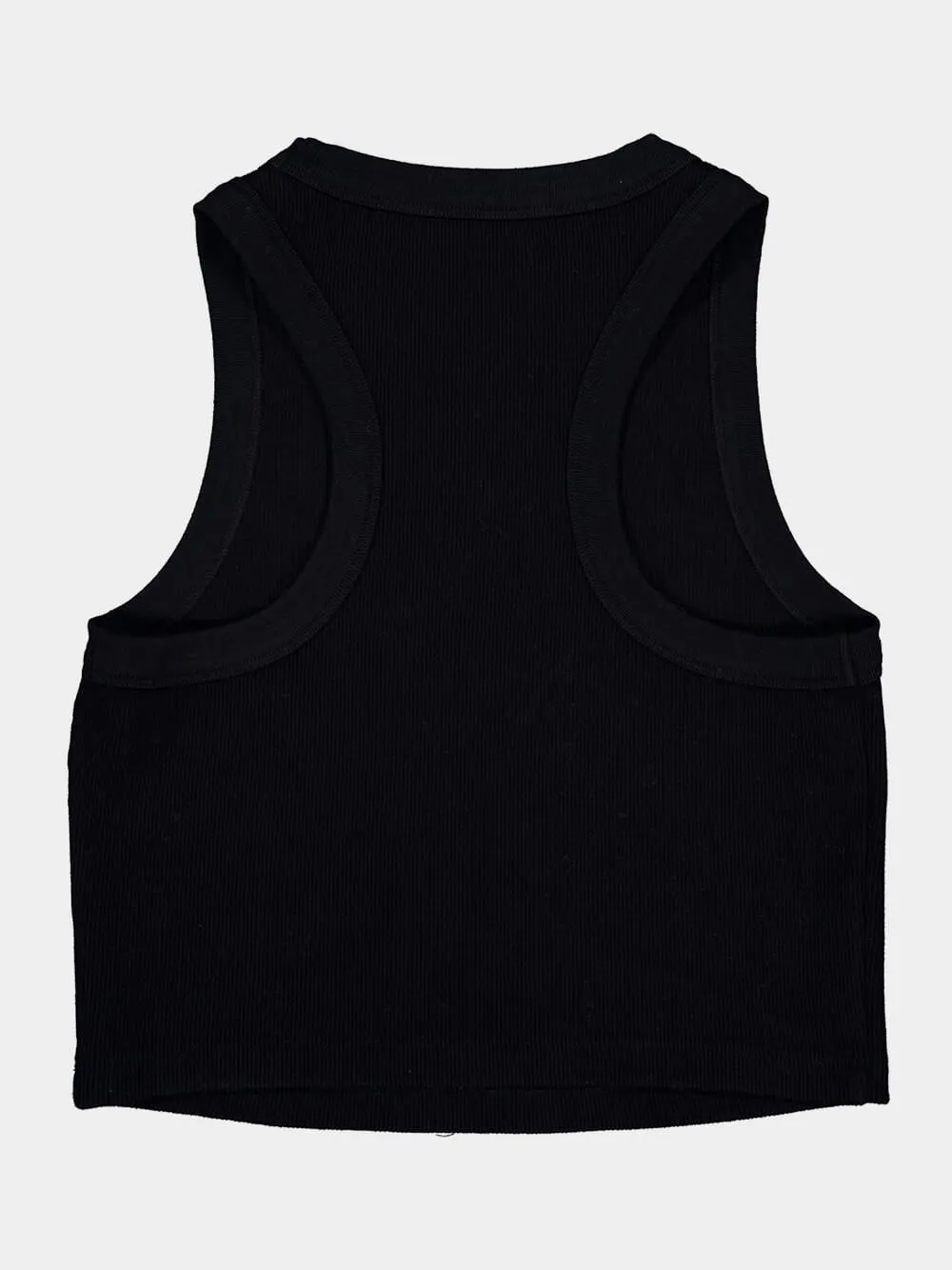 Black Cropped Tank Top sold by Fashion Clinic product image thumbnail 5