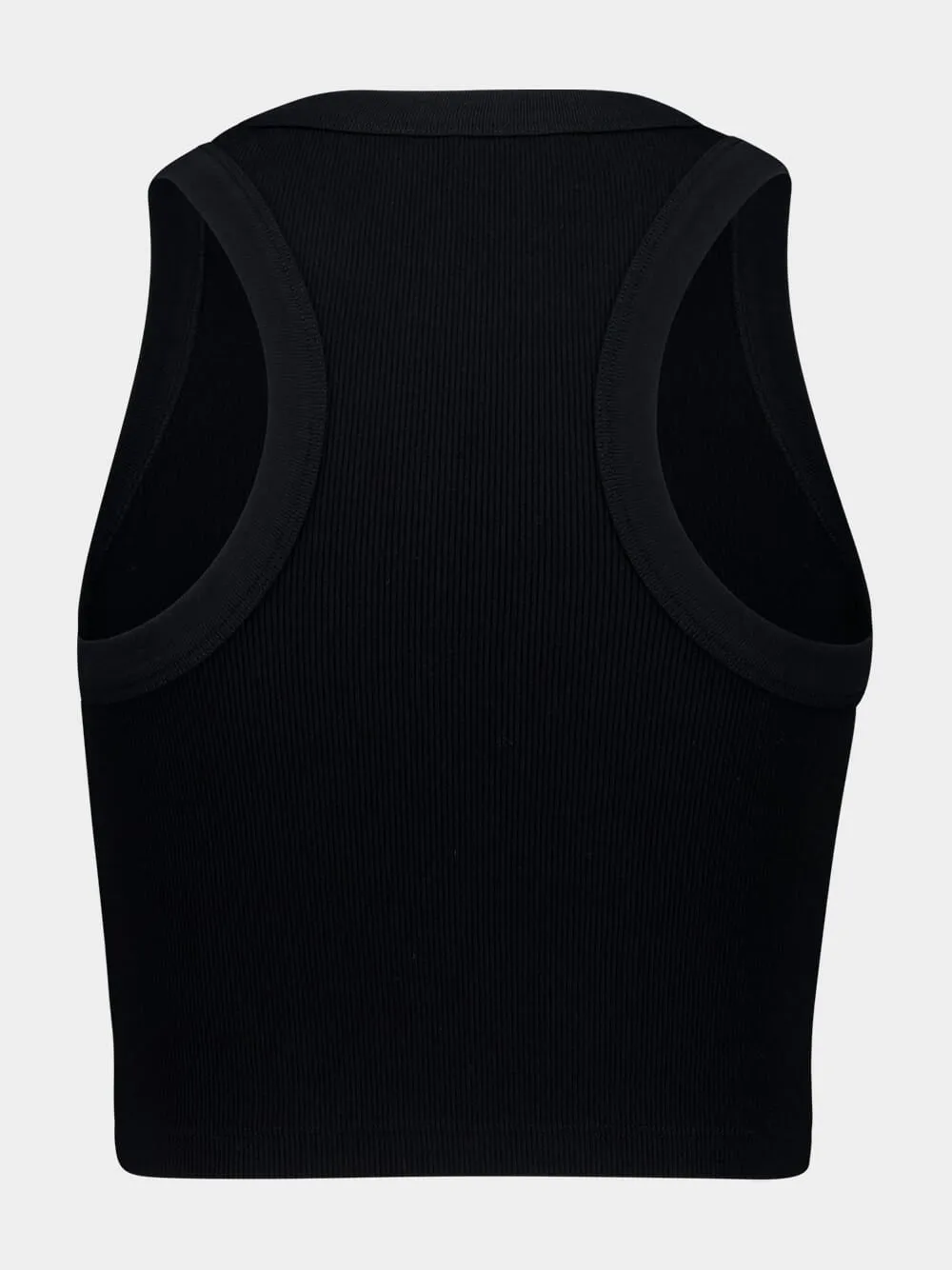 Black Cropped Tank Top sold by Fashion Clinic product image thumbnail 3
