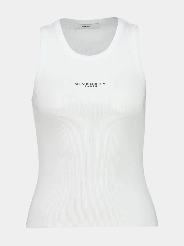 White Slim Fit Tank Top sold by Fashion Clinic