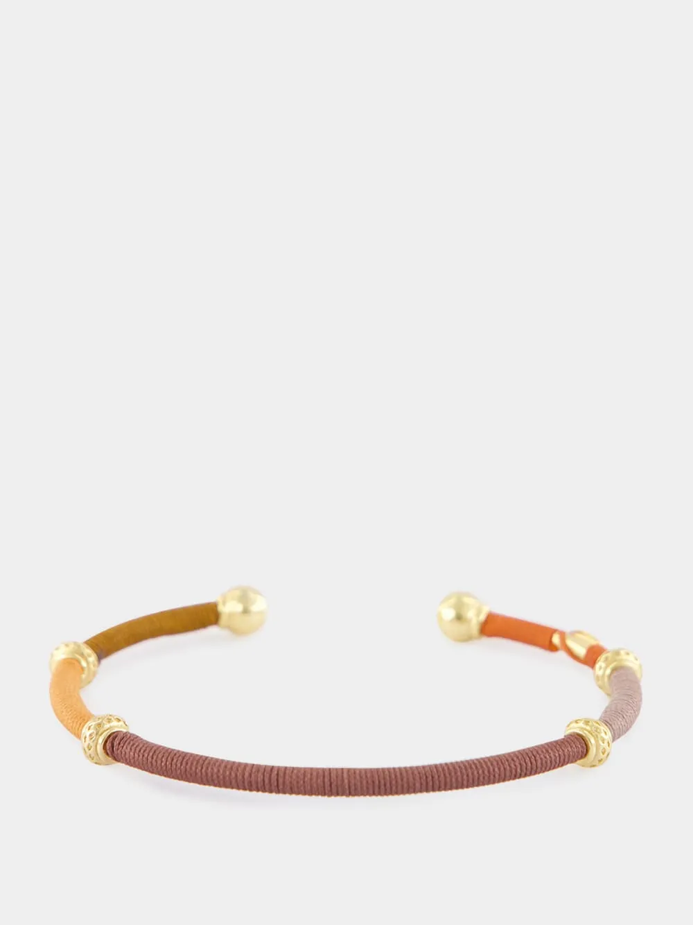 Brown and Rust Zanzifull Thread Bracelet sold by Fashion Clinic product image thumbnail 2