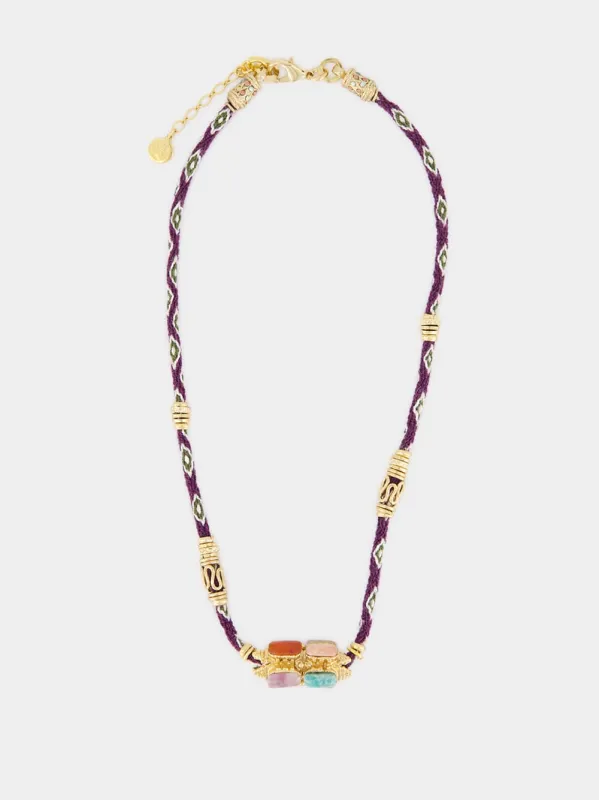 Purple Lima Talisman Necklace sold by Fashion Clinic