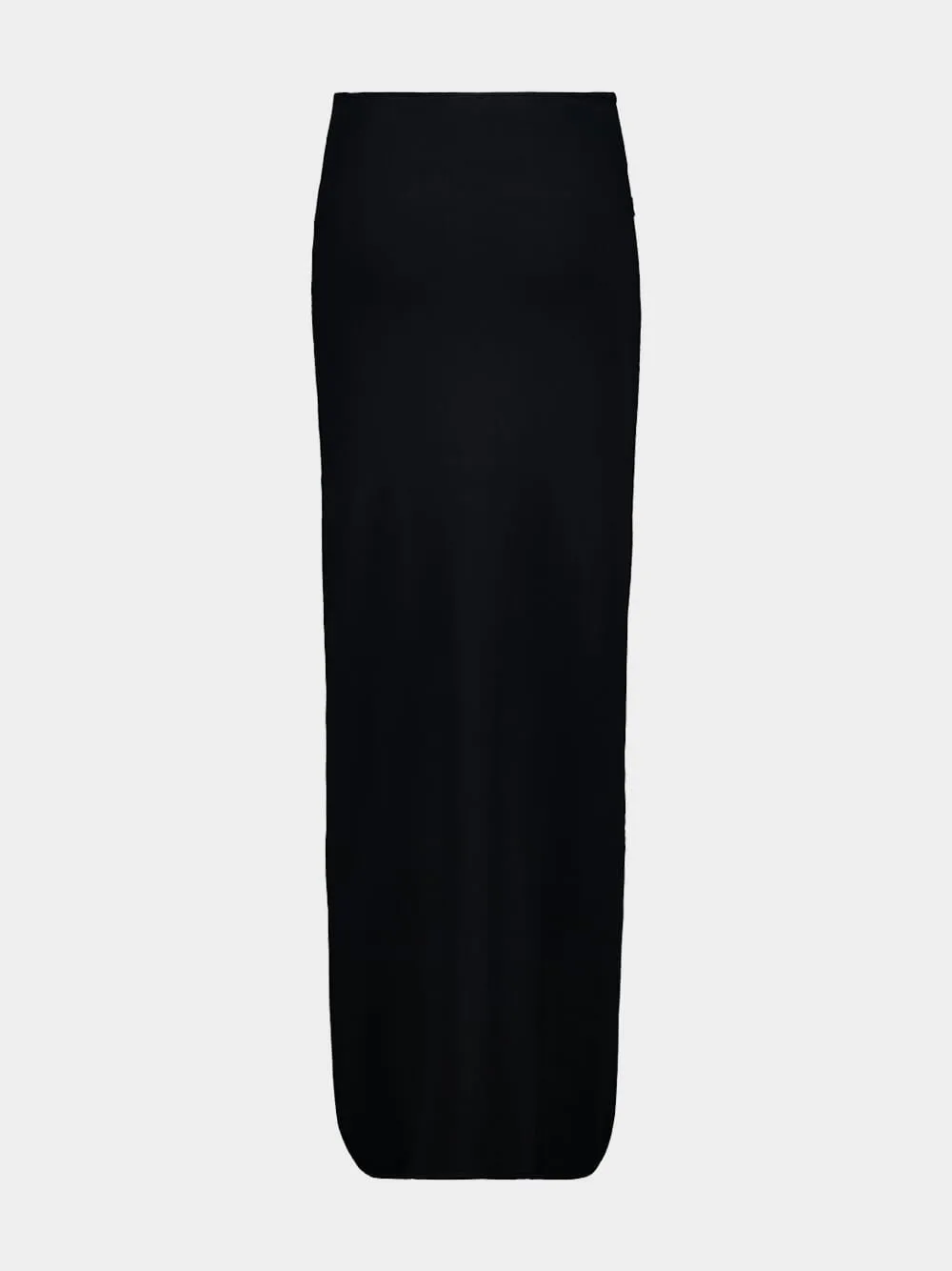 Black Circle-Edged Long Knit Skirt sold by Fashion Clinic product image thumbnail 4