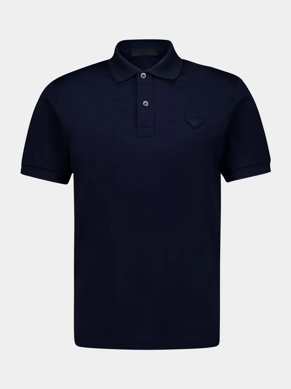 Navy Blue Cotton Polo Shirt sold by Fashion Clinic