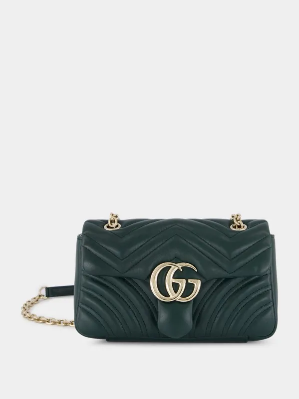 Green GG Marmont Small Shoulder Bag sold by Fashion Clinic