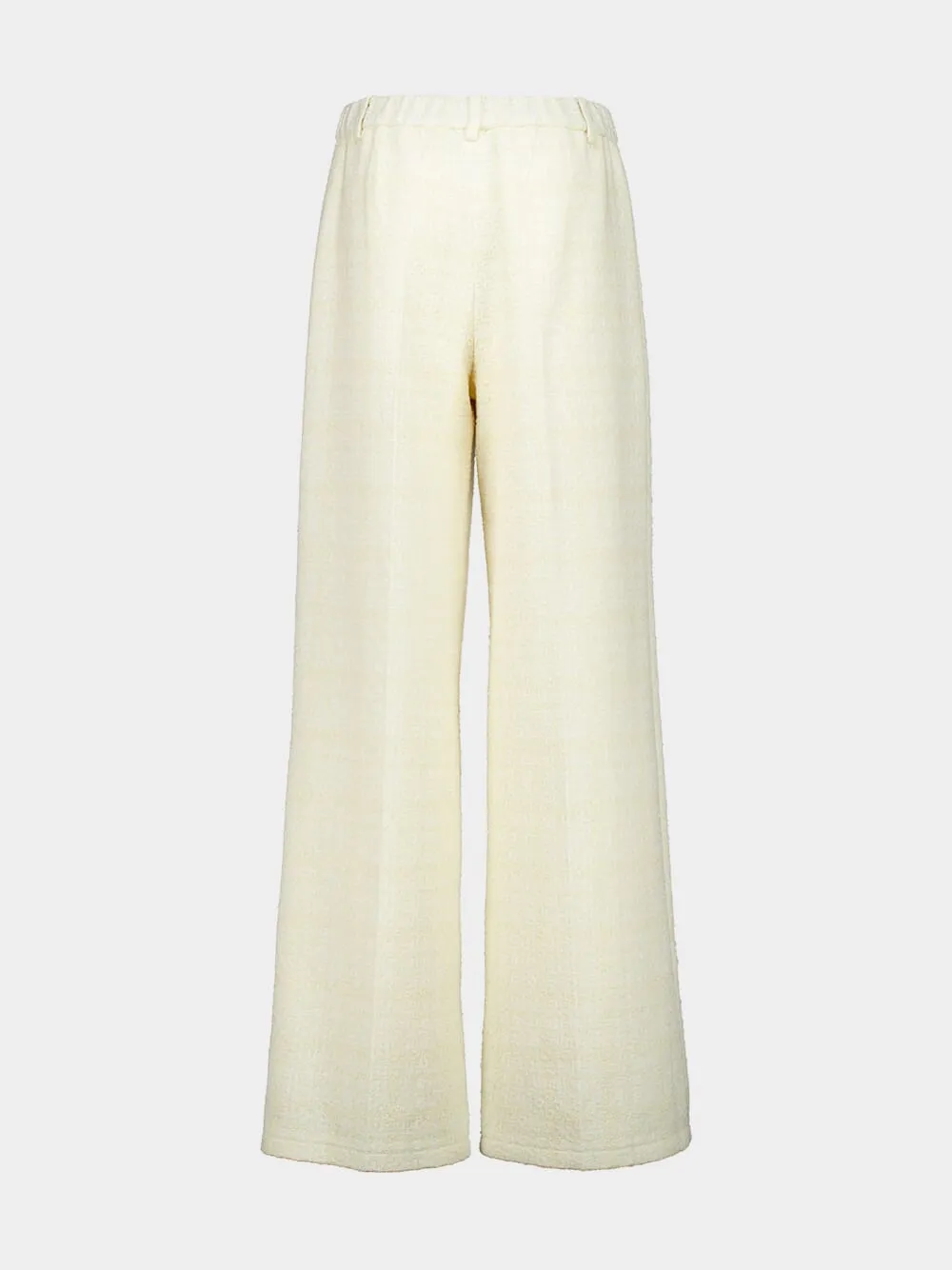 Beige Straight-Leg Cotton Trousers sold by Fashion Clinic product image thumbnail 2