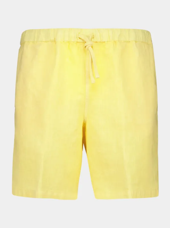 Zafferano Linen Bermuda Shorts made by Fashion Clinic