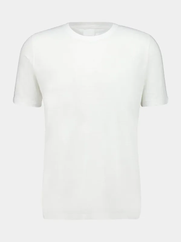 White Linen T-Shirt sold by Fashion Clinic