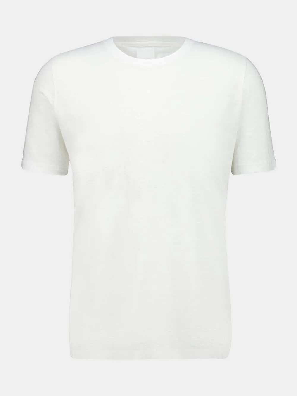 White Linen T-Shirt sold by Fashion Clinic