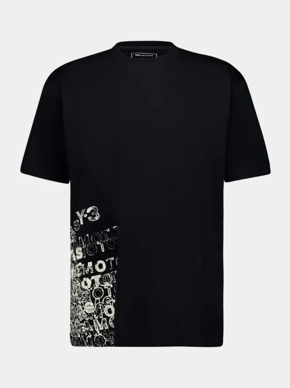 Black GFX Cotton T-Shirt sold by Fashion Clinic