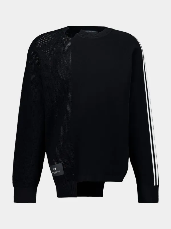 Black Knit Logo Sweater sold by Fashion Clinic