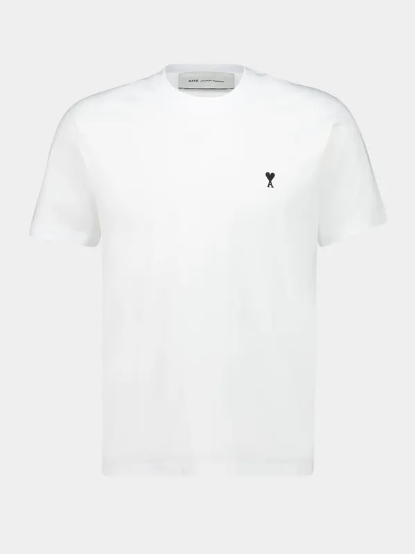 White Ami de Coeur Cotton T-Shirt sold by Fashion Clinic