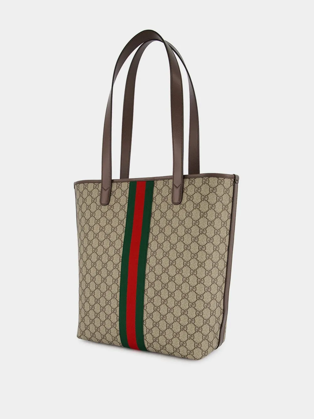 Beige and Ebony GG Supreme Tote Bag sold by Fashion Clinic product image thumbnail 4