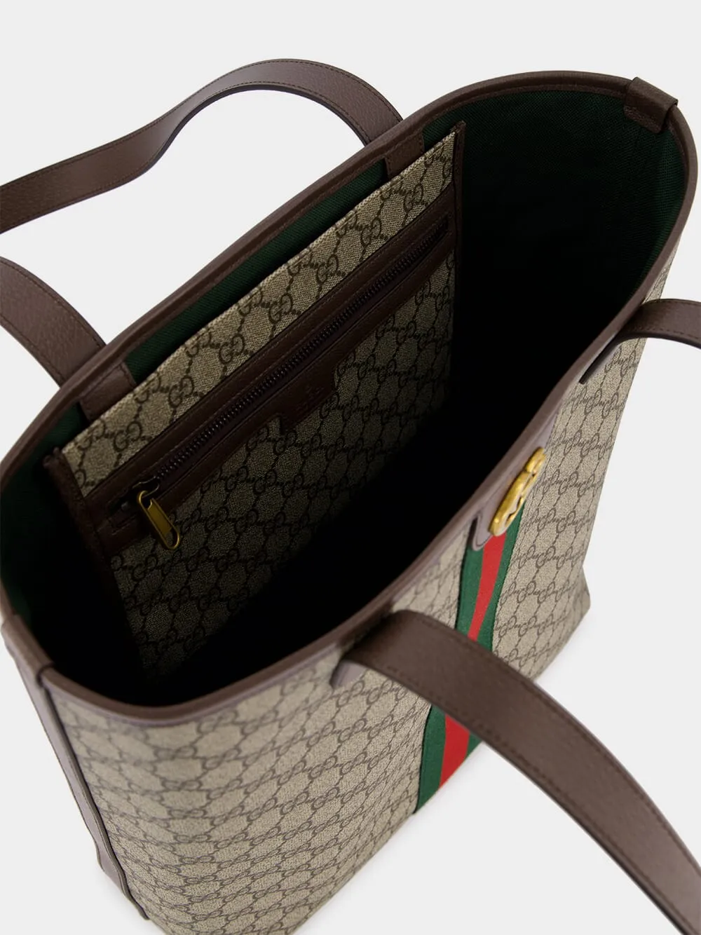 Beige and Ebony GG Supreme Tote Bag sold by Fashion Clinic product image thumbnail 5