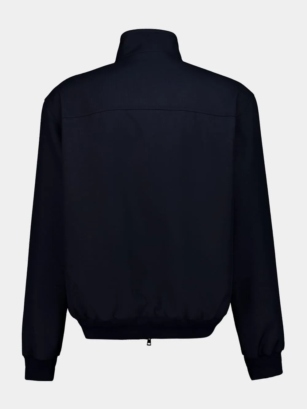 Blue Wool Blend Bomber Jacket sold by Fashion Clinic product image thumbnail 2