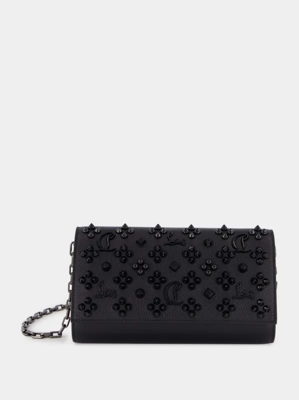 Paloma Black Leather Clutch sold by Fashion Clinic