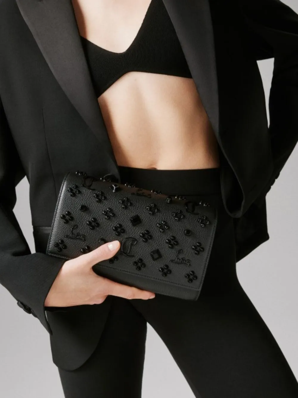 Paloma Black Leather Clutch sold by Fashion Clinic product image thumbnail 2