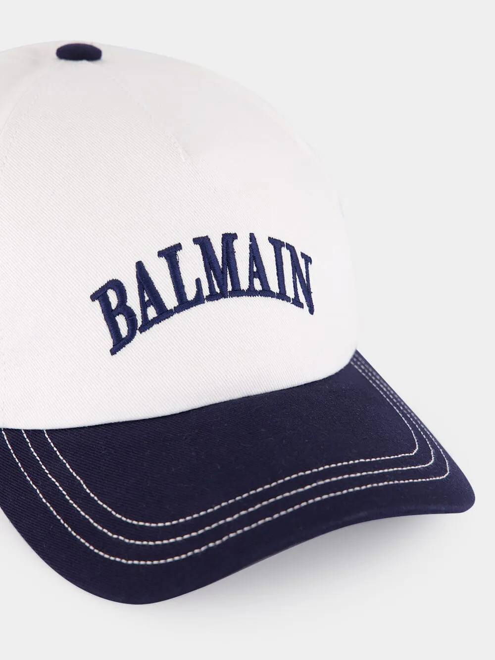 Two-Tone Navy Cotton Vintage Cap sold by Fashion Clinic product image thumbnail 4