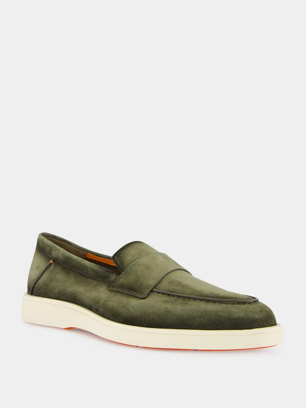 Green Penny Suede Loafers sold by Fashion Clinic product image thumbnail 2