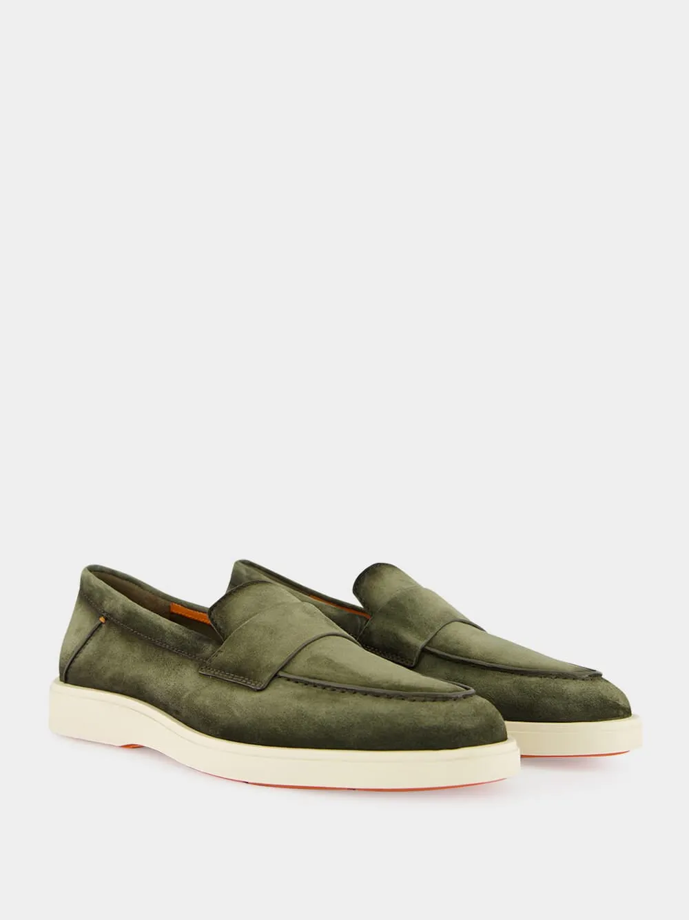 Green Penny Suede Loafers sold by Fashion Clinic product image thumbnail 3