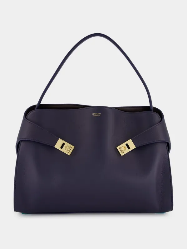 Hug Soft Large Navy Blue Shoulder Bag sold by Fashion Clinic