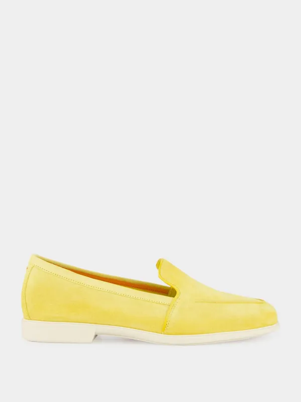 Yellow Suede Calf Leather Loafers sold by Fashion Clinic