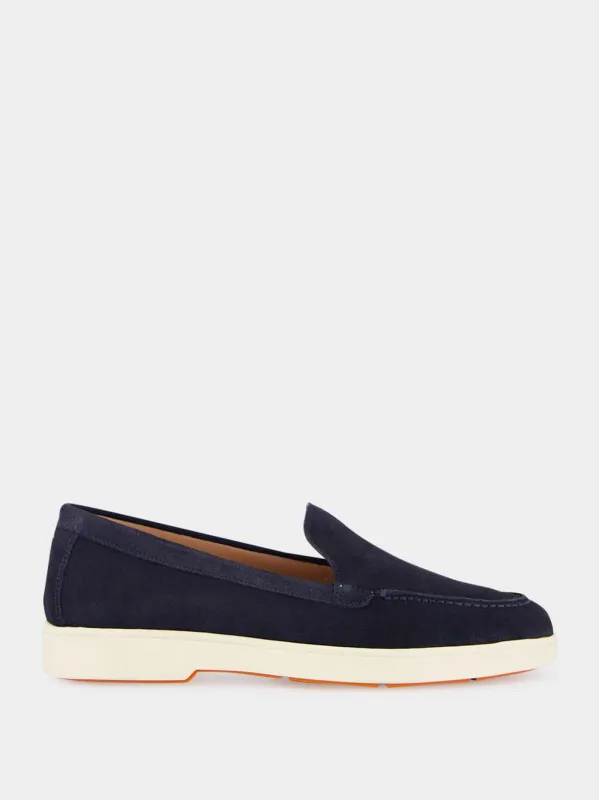 Blue Suede Calf Leather Loafers sold by Fashion Clinic