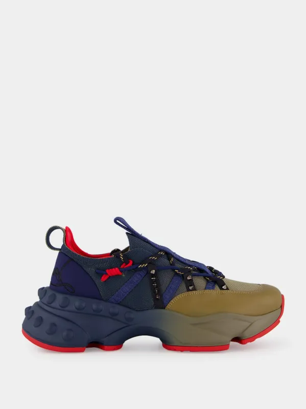 Trailnrun Low-Top Sneakers Bronzo and Last Night made by Christian Louboutin