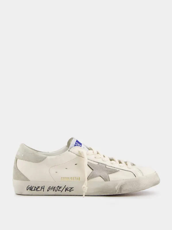 Super-Star Nappa Sneakers White and Grey sold by Fashion Clinic