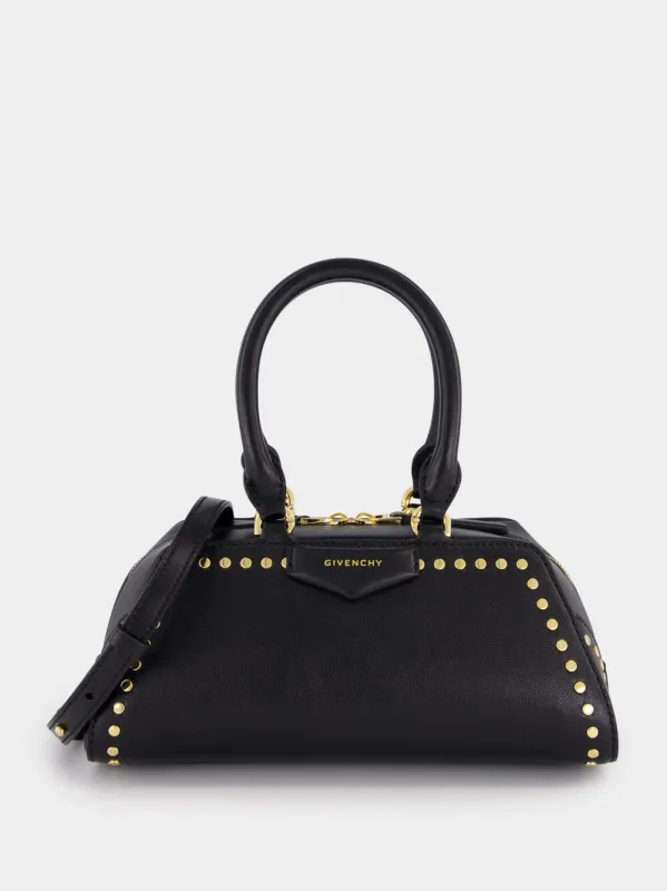 Black Mini Antigona Studded Leather Bag sold by Fashion Clinic