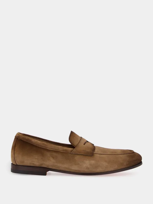 Light Brown Suede Carlo Loafers sold by Fashion Clinic