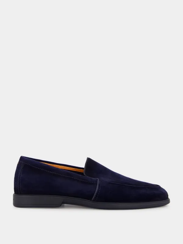 Blue Suede Calf Leather Loafers sold by Fashion Clinic