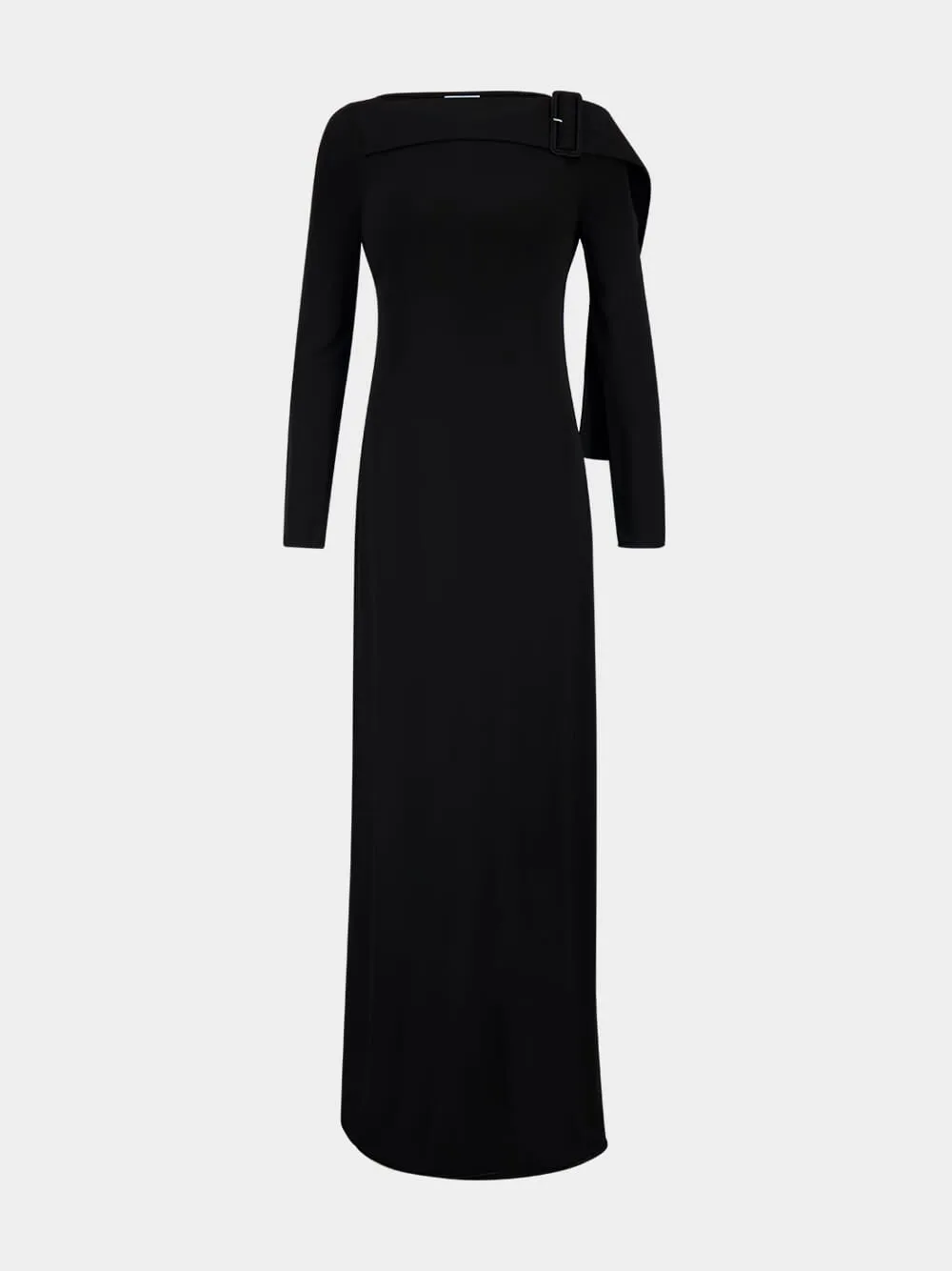 Black Buckle Jersey Long Dress sold by Fashion Clinic