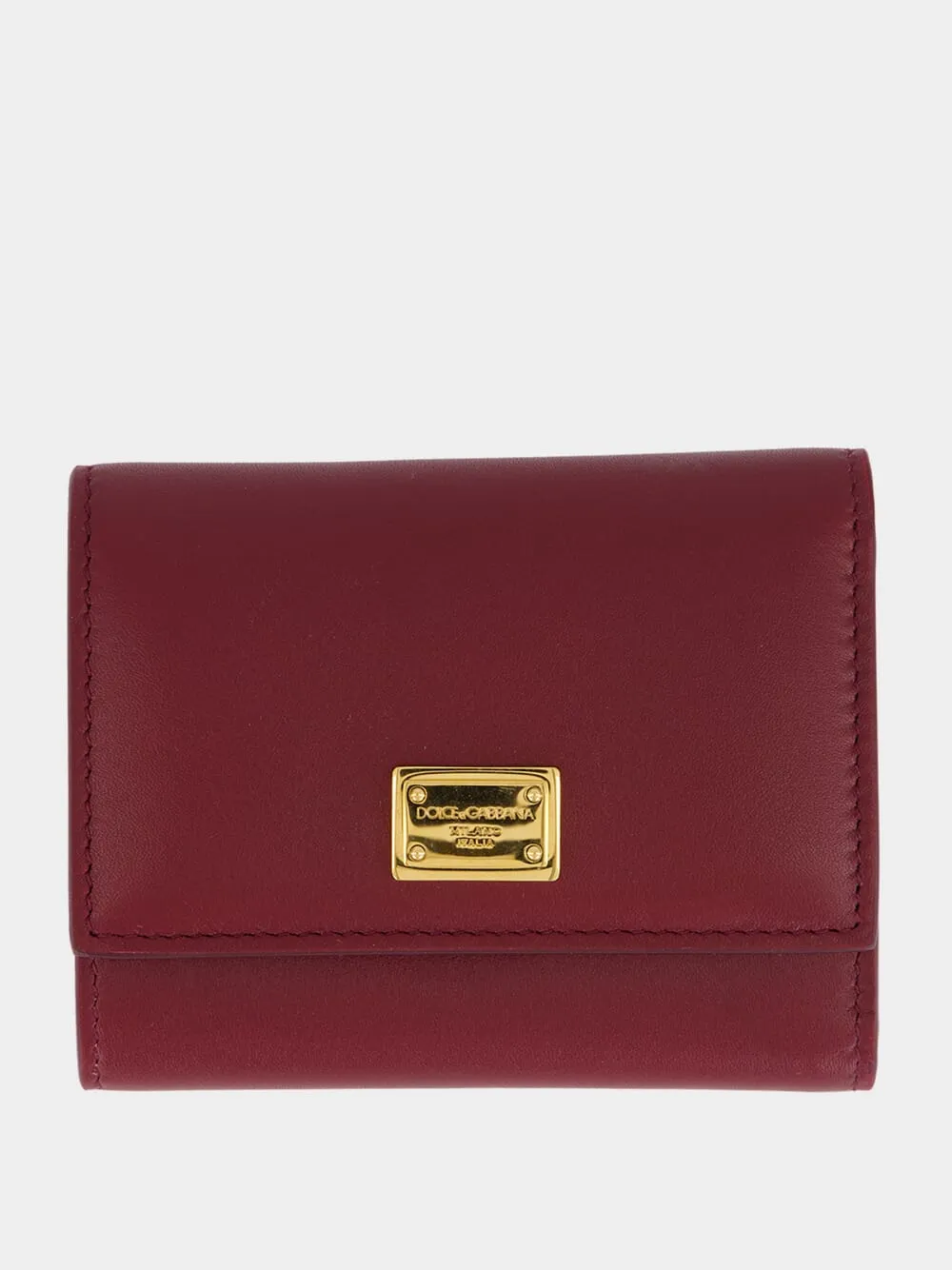 Bordeaux Plongé Calfskin Wallet sold by Fashion Clinic
