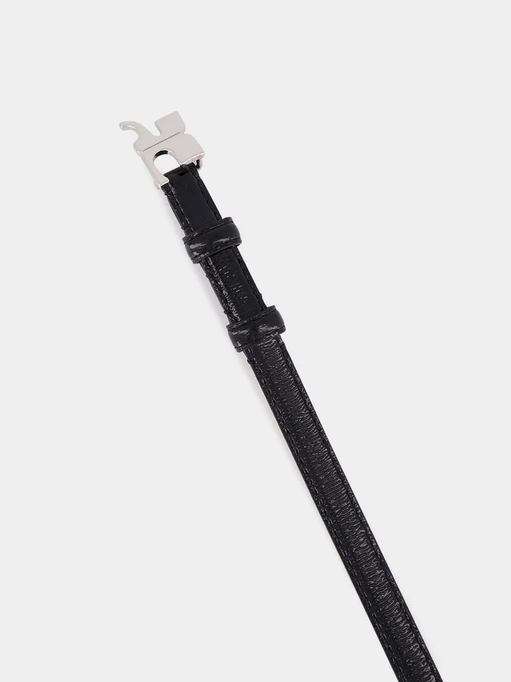 Black AC Naplack Leather Belt sold by Fashion Clinic product image thumbnail 2