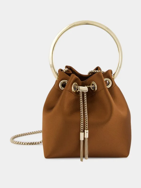 Bronze Satin Bon Bon Handbag sold by Fashion Clinic