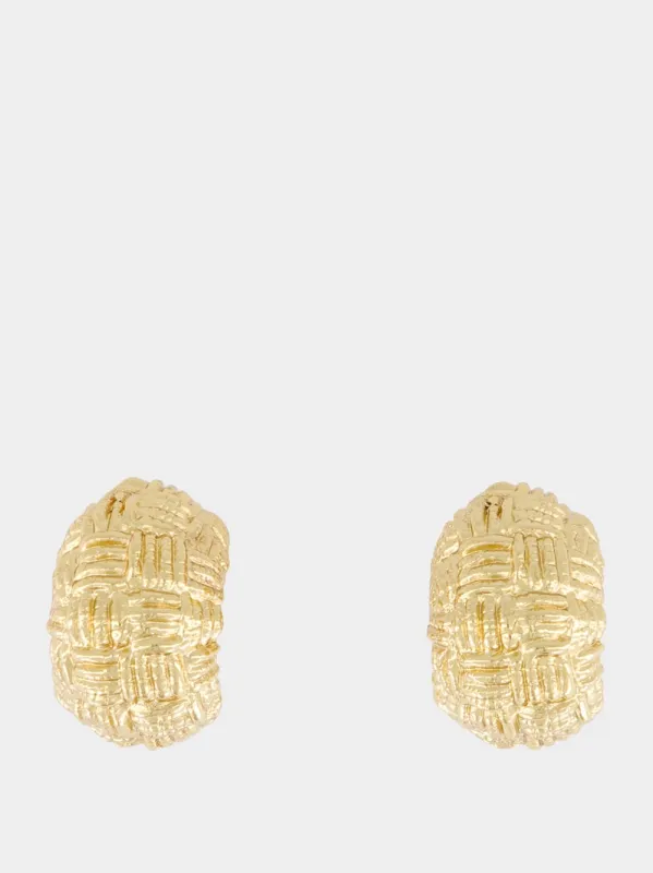 Gold Ilsa 18k Gold-Plated Hoop Earrings sold by Fashion Clinic