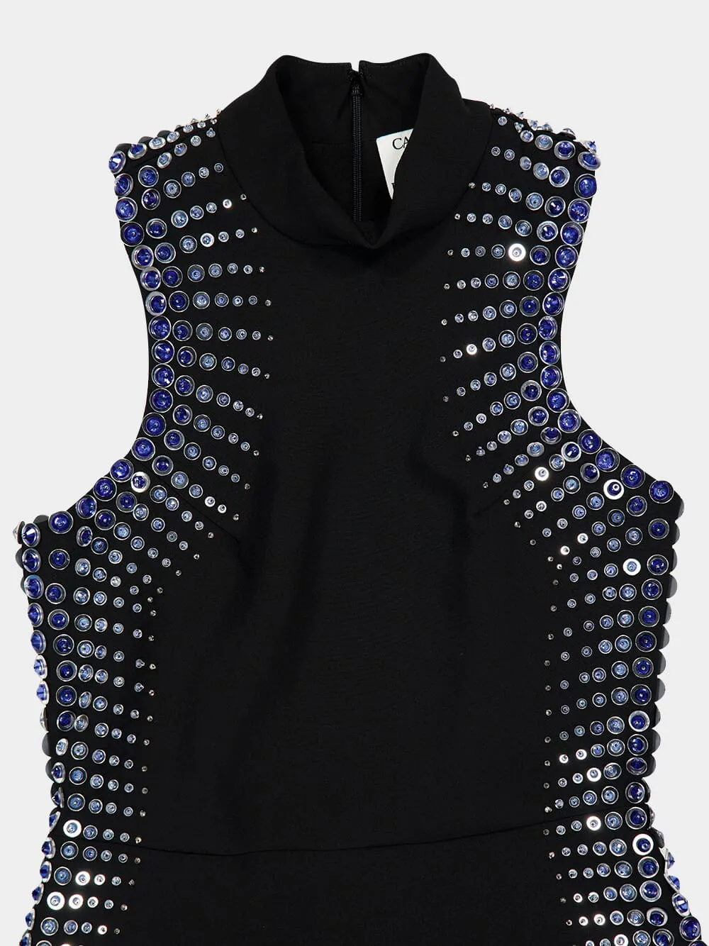 Black Embellished Sleeveless Mini Dress sold by Fashion Clinic product image thumbnail 3